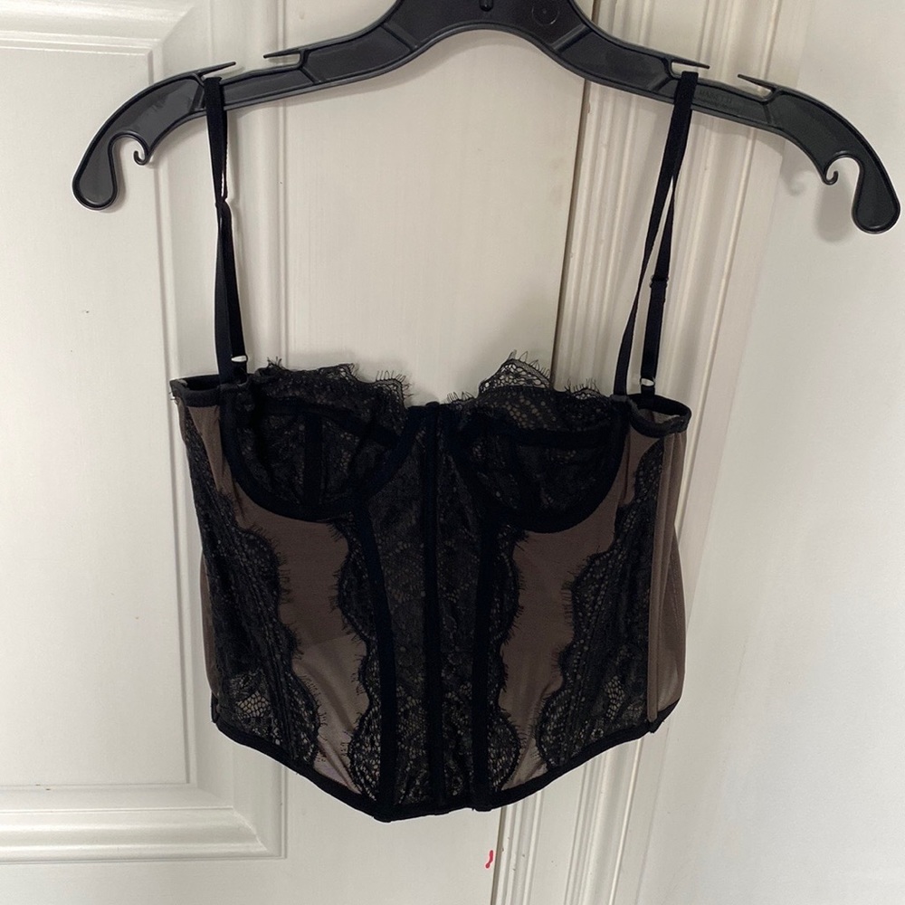 Cute corset black top